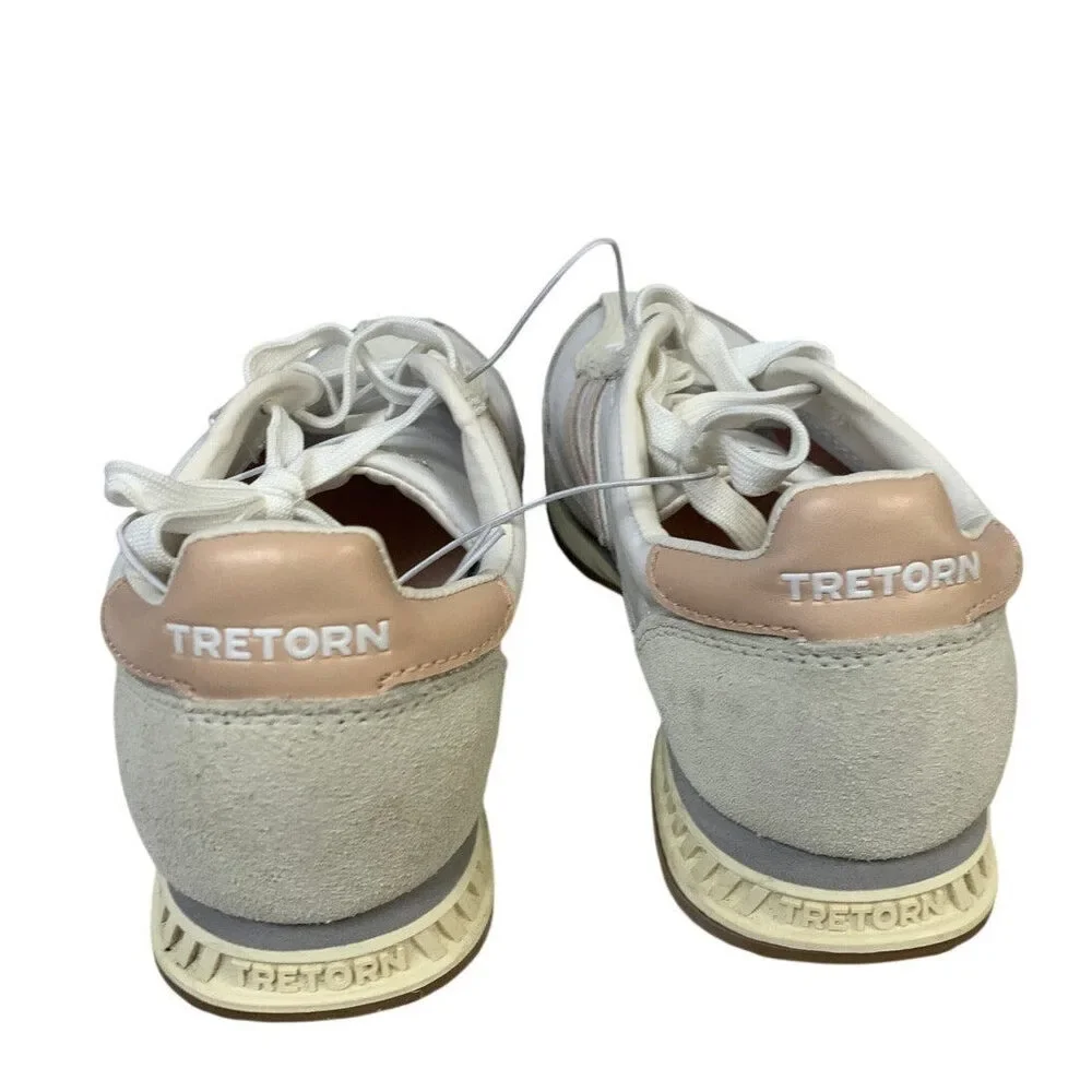 Tretorn Womens Size 7 Pink White Hailey Sneakers Lace Up Low Top Round Toe Shoes